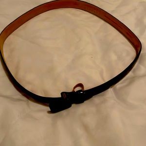 Black Italian alligator calfskin belt